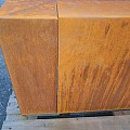 cortenstaal afdekrand  voor over 15x15x60  ( 15-43 x 200cm)