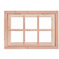 Douglas 6-ruits uitzetraam. 90x70.3 cm, onbehandeld.