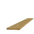 Grenen geschaafde plank 1,5x14,0x300 cm, groen geïmpregneerd.