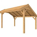 Douglasvision kapschuur Comfort 400x250 cm, onbehandeld.