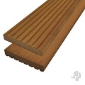 Bangkirai KD decking 2,5x14,5 cm