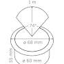 Hyve 12V/1W Led Rvs Ø60mm Warm White