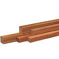 AV Hardhouten paal geschaafd met V-groef, gepunt 6,5x6,5x200 cm.