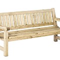 Bank Luuk, 40 mm dik, 96x200x74 cm (HxBxD).