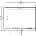 Blokhut Amira 380x 275 Carbon Grey