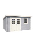 Blokhut Amira 380x275 Platinum Grey