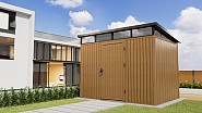 NewTechWood berging met enkele deur, 283 x 210 cm, Teak