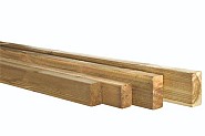 Grenen geschaafde regel 4,4x9,5x500 cm, groen geïmpregneerd.