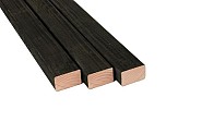 Douglas geschaafde regel gedroogd 4,5x7x400 cm, zwart.