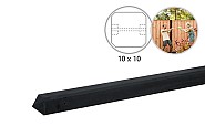 Betonpaal glad met diamantkop 10x10x310 cm, antraciet gecoat, tussenpaal t.b.v. 2 betonplaten.