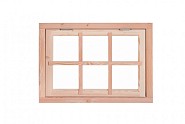 Douglas 6-ruits uitzetraam. 90x70.3 cm, onbehandeld.