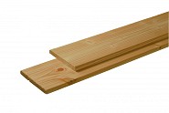 Douglas plank één zijde ruw, één zijde geschaafd 2,8x19,5 cm groen geïmpregneerd