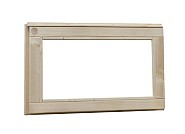 Douglas vast raam met melkglas. 72x40 cm, groen geïmpregneerd.