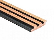 Douglas geschaafd triple profiel 2.5x14x500 cm zwart/onbehandeld