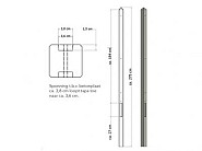 Lichtgewicht betonpaal met diamantkop ongecoat 8,5x8,5x280 cm, tussenpaal, grijs