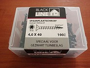 Eurofix spaanplaatschroef zwart TX PK 4.0x40 (100st)