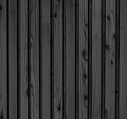 Triple profiel vuren plankenset bij wand C. 278.5x224 cm zwart geïmpregneerd afwerking binnenzijde