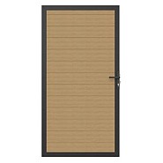 Newtechwood co-extrusie composiet deur in aluminium frame, horizontaal, 100x195 cm, red cedar.