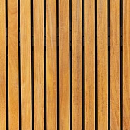 Stripes Black hardhout FSC 45x1800x1800mm naturel/zwart rvs geschroefd van 335, voor
