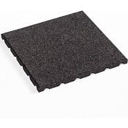 Zwarte rubbertegels 50x50 cm