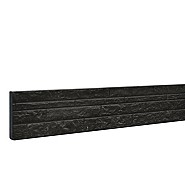 Betonplaat dubbelzijdig rotsmotief 36x3,5x184 cm, antraciet gecoat.