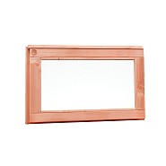Douglas vast raam met melkglas. 72x40 cm, onbehandeld.