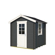 Blokhut Wels 200x200 Carbon Grey-Wit