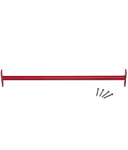 Duikelstang 1250 mm  33 mm rood gecoat + 4 bouten