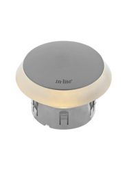 Puck Light Grey 12V/1,5W LED ø60mm Warm White, diffuse Ring 86mm