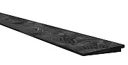 Vuren Zweeds rabat 1 zijde geschaafd. 1 zijde fijnbezaagd. 1.1-2.7x19.5x500 cm zwart gespoten
