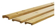Grenen geschaafde afdeklat met sponning (6,2 cm) 1,9x9,6x181,5 cm t.b.v. recht en toogscherm, groen geïmpregneerd