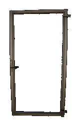 Verstelbaar stalen poortframe 98.5x190 cm inclusief kokerprofiel en slot en beslagset. zwart gepoedercoat