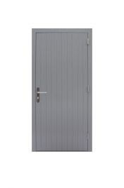 Hardhouten enkele dichte deur Prestige, rechtsdraaiend. 109x221 cm, grijs gegrond.