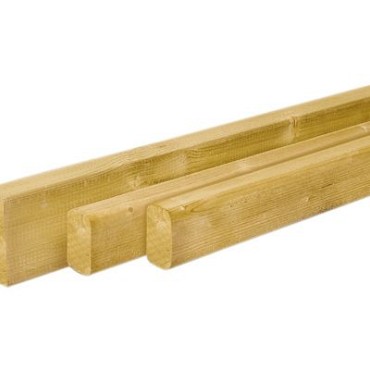 Scandinavisch vuren geschaafde bovenregel 3,8x10x450 cm.