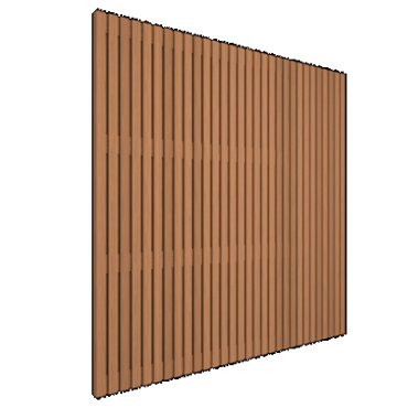 Thermovision Ayous geschaafd latten scherm. recht horizontaal/verticaal. 180x180 cm