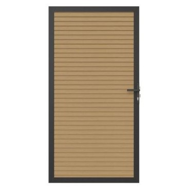 Newtechwood co-extrusie composiet deur in aluminium frame, horizontaal triple, 100x195 cm, red cedar.