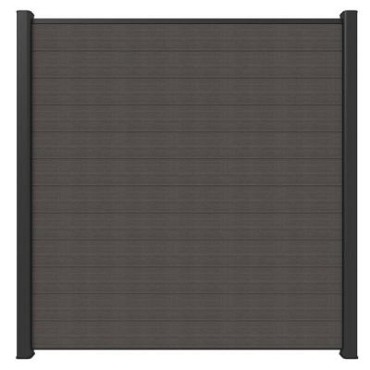 Newtechwood  composiet scherm, 180x180 cm, silver gray.