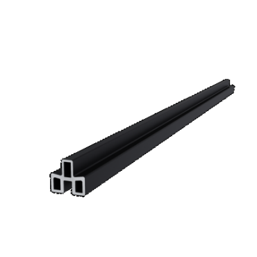 Newtechwood aluminium frameset t.b.v. triple schermplanken, zwart.