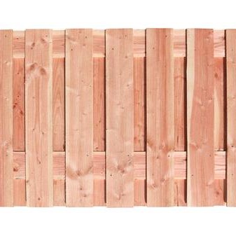 Douglas fijnbezaagd plankenscherm 19-planks 15 mm, 180 x 90 cm t.b.v. betonsysteem, onbehandeld.