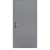 Hardhouten enkele dichte deur Prestige, rechtsdraaiend. 109x221 cm, grijs gegrond.