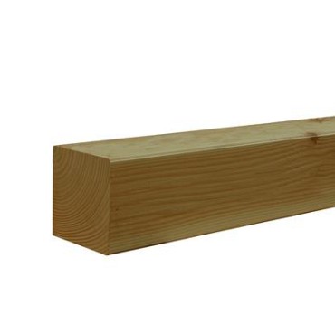 Douglas geschaafde paal 14x14x300 cm, groen geïmpregneerd.