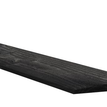 Douglas Zweeds rabat 1 zijde geschaafd. 1 zijde fijnbezaagd 1.1-2.7x19.5x300 cm zwart gedompeld