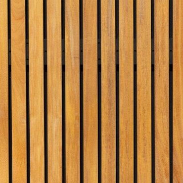 Stripes Black hardhout FSC 45x1800x1800mm naturel/zwart rvs geschroefd van 335, voor