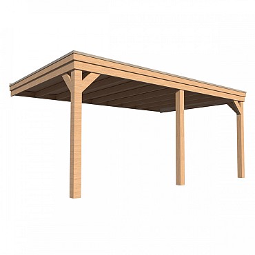 Pext Terrasoverkapping - 3560x3500 muuraanbouw Modern - douglas