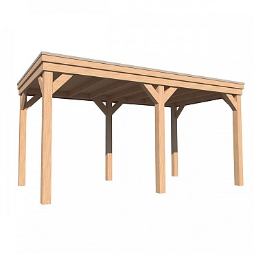 Pext Terrasoverkapping - 5060x4000 vrijstaand Modern - douglas