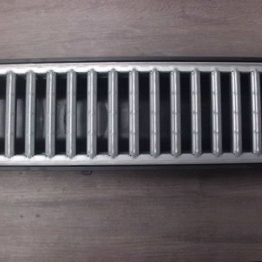 ACO Hexaline 2.0 goot zwart, 100 cm met verzinkt stalen rooster