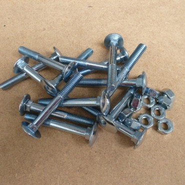 Slotbout M8X80 (25ST) wit verzinkt kuip