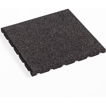 Zwarte rubbertegels 50x50 cm