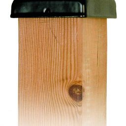 Paal-ornament piramide zwart gecoat 91x91 mm
