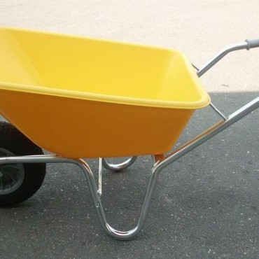 Bouwkruiwagen 100 Lt geel zilver